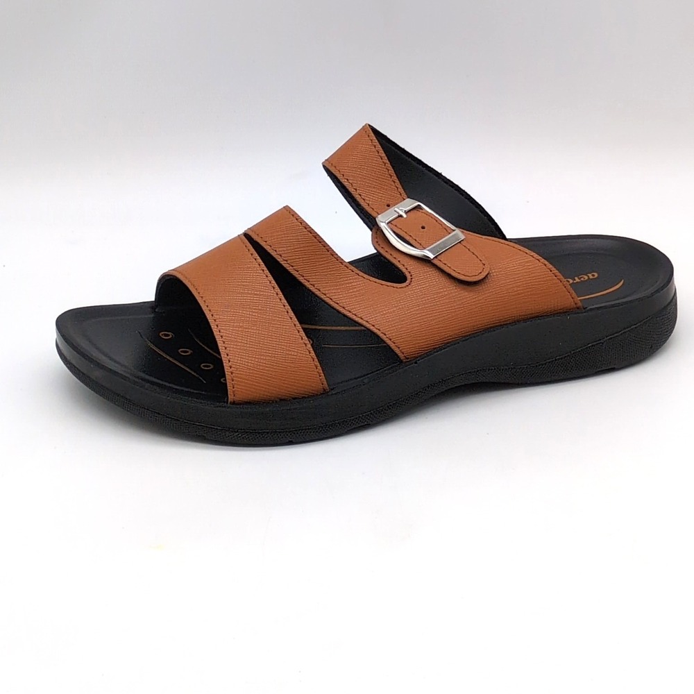 Aerothotic Shoes Womens Brown 8 Slide Sandals Waterproof Arch Support NEW